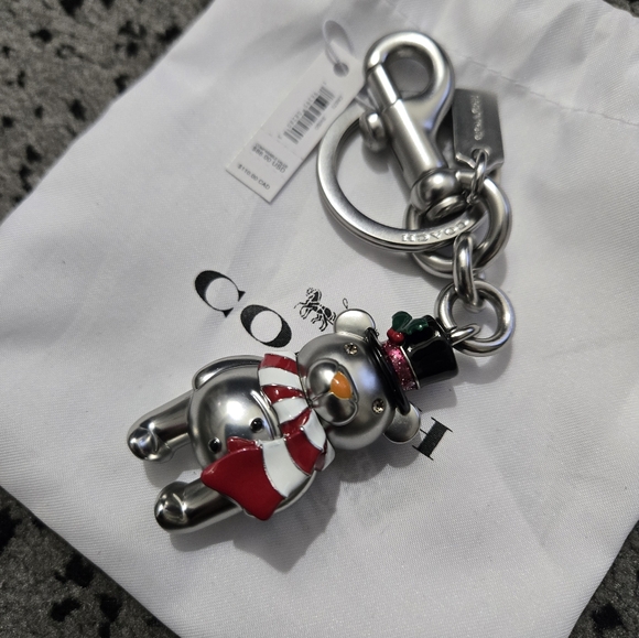 Coach snowman bear bag charm,  NWT - Picture 2 of 6